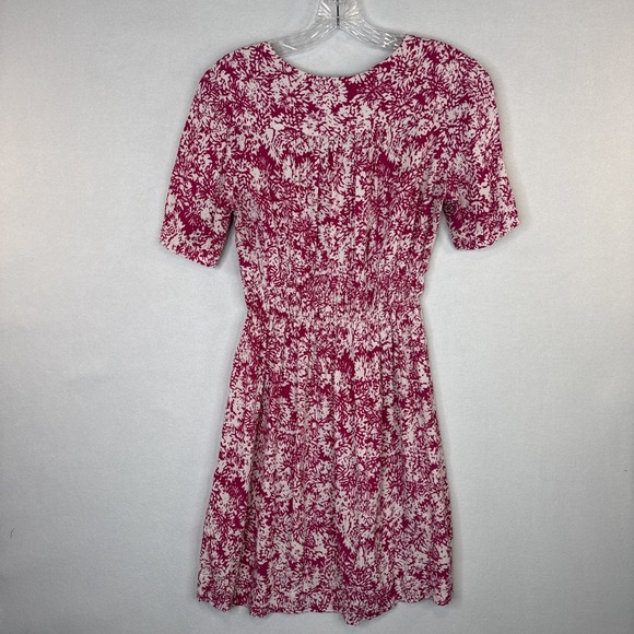 HD in Paris Anthropologie Boho Floral Dress Size 6 Pink Smocked - Picture 3 of 9